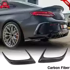 Mercedes Benz W205 C205 C63 AMG COUPE 15-21 Real Carbon Rear Bumper Splitter