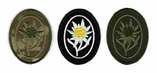 Elite Edelweiss German WW2 WWII Patch I Army Soldier Mountain Troops Flower Logo