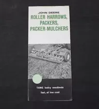 VTG 1961 JOHN DEERE ROLLER HARROWS, PACKERS, PACKER-MULCHERS FOLD-OUT BROCHURE