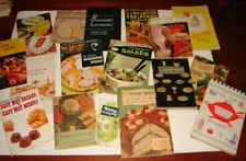 Cookbook lot 3 manu. advertising lot pamplets books 1930's to 70's cooking