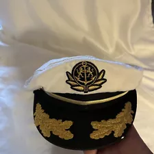 Admiral Captain Yacht Hat Snapback Gold Embroidery Anchor Skippers Cap for Party