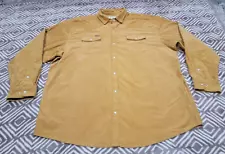 Poncho Corduroy Men’s Shirt Regular. Size Large. Color Camel. The Enfield