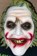 Joker Mask Heath Ledger Cosplay Halloween Plastic Mask The Dark Knight Mask