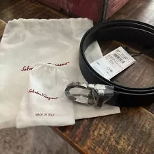 Salvatore Ferragamo Gancini genuine leather belt