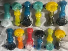 3.0" Colored Glass Pipe New Heavy Glass Wholesale Lot of 12 Priced to sell fast