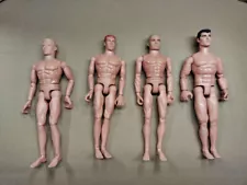 GI Joe 12 inch action figures, Four Used Various Nude Action Firgures