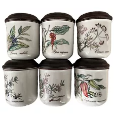 Set Of (6) UNIQUE Villeroy & Boch "Botanica" Small Spice Jars with Lids