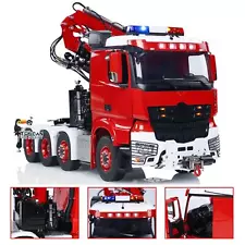 1/14 LESU RC Hydraulic Crane Tractor 8x8 Truck Fly Jib Remote Control Cars Model