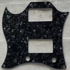 Left-Handed For Gibson SG Standard Full Face Style Guitar Pickguard Black Pearl