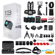 Go Pro HERO13 Black - With 50 Piece Accessory Kit and 2 Extra Batteries + 64GB