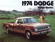 1974 Dodge Adventurer D100 D200 D300 Light-Duty Pickup Truck Brochure