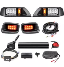 LED Headlight Tail Light Kit EZGO TXT Golf Carts 96-13 Deluxe Street Light Kit