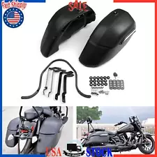 Hard Bags Saddlebags & Heavy Duty Mounting Kit For Yamaha Kawasaki Honda Classic (For: Yamaha DT50)