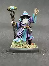 Next Level Miniatures Human Wizard. 28mm Painted D&D Pathfinder.