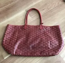 GOYARD Saint Louis GM Tote Bag Red Shoulder Bag Classic Designer Tote Used