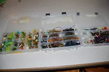 Huge lot of rubber fishing lures crayfish worms fish bugs shad weighted hooks