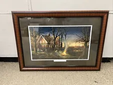 TERRY REDLIN CUSTOM FRAMED / MATTED "autumn evening,” B8