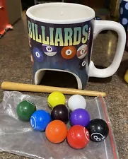 Billiards Ceramic Coffee Mug Novelty Hard To Find