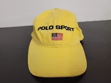 Polo Sport Ralph Lauren Hat Cap Mens Leather Strap Back United States Flag