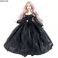 Black Fashion Doll Clothes For 11.5" Doll Wedding Dress Outfit Lace Gown 1/6 Toy