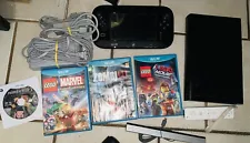 Nintendo Wii U Console Deluxe Set Black Lot 4 Games Minecraft