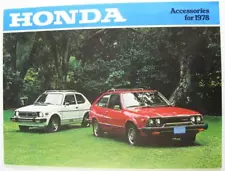 HONDA Car Accessories Sales Brochure 1978 USA Print