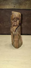 Vintage hand carved wooden man sculpture