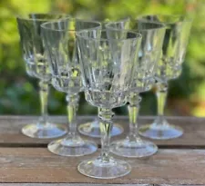 SALE Set of 6 Cristal D’Arque CHANTELLE Crystal Water/Wine Goblets 7⅜" MINT COND