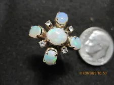 Jewelry Ring FIRE Opal 18k YELLOW Gold