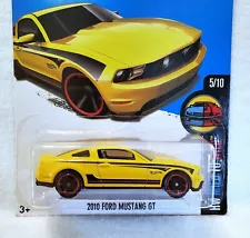 Hot Wheels 2010 Ford Mustang GT #60 Yellow HW Mild To Wild For Sale