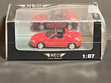 1/87 Neo Scale Models - 1992 - Honda CRX Del Sol - Red - Neo-87410 - Near Mint