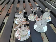 Spun Glass Figurines Lot of 5 - Apple, Elephant, Stroller, Wishing Well, Slipper