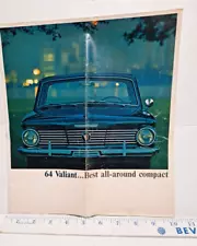 1964 Plymouth Valiant Signet V-200 V-100 Original Dealer Sales Brochure BIG