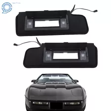 For 1984-1996 Chevy Corvette C4 Sunvisor Pair New W/Vanity Mirror & LED Light