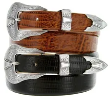 Colorado Silver - Genuine Leather Italian Calfskin Designer Dress Belt