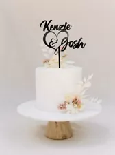 Couple's Names Wedding Cake Topper/Personalized Cake Topper for Wedding/ Script