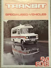 Ford Transit Specialised Vehicles Ambulance Double Sided Page Car Sales Brochure