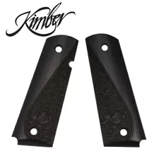 Kimber 1911 Full Size BLACK Laminate Pistol Grips Stipple/Scallop 1000590A