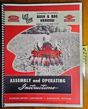 Ford Dearborn 11-34 11-36 Reversible Bush & Bog Harrow Owner's Operator's Manual