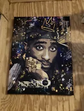 Tupac Shakur 2PAC Canvas Wall Art Poster 23 x 18