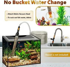 Aquarium Water Change Faucet Connector Fish Tank Vacuum Siphon Gravel Cleaner