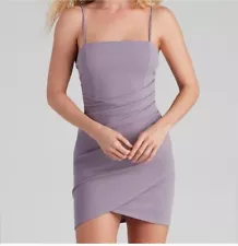 Windsor Women's Wrapped in Stylish Mini Dress Purple Sz Small