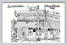 Newport Beach CA-California, The Crab Cooker, Advertising, Vintage Postcard