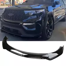 Gloss Black Car Front Bumper Spoiler Lip Splitter Body Kits For Ford Explorer ST