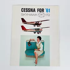 Vintage Cessna Airplane Aircraft Factory OEM Skyhawk 172 Sales Brochure Catalog