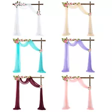 Wedding Arch Drapes Backdrop Curtains Yarn Fabric Drapes For Parties Stage Decor