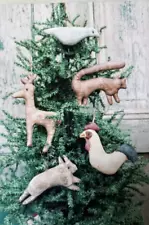 Primitive CHRISTMAS ANIMAL ORNMENTS Pattern by The Country Cupboard