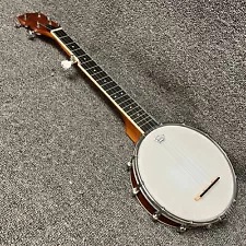 5 String Banjo Mini - Mulucky 28 Inch Travel Banjo Sapele Body Closed Solid Back