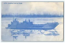 1944 Landing Craft For Tanks Shipyard Kansas City Structural Steel Co. Postcard