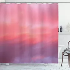 Coral Shower Curtain Beautiful Vanilla Sky Print for Bathroom